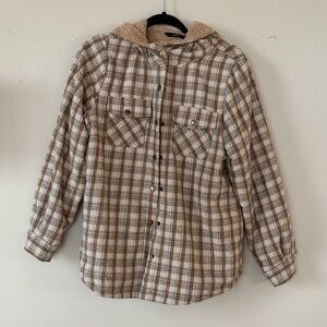 Plaid Hooded Jacket for Women